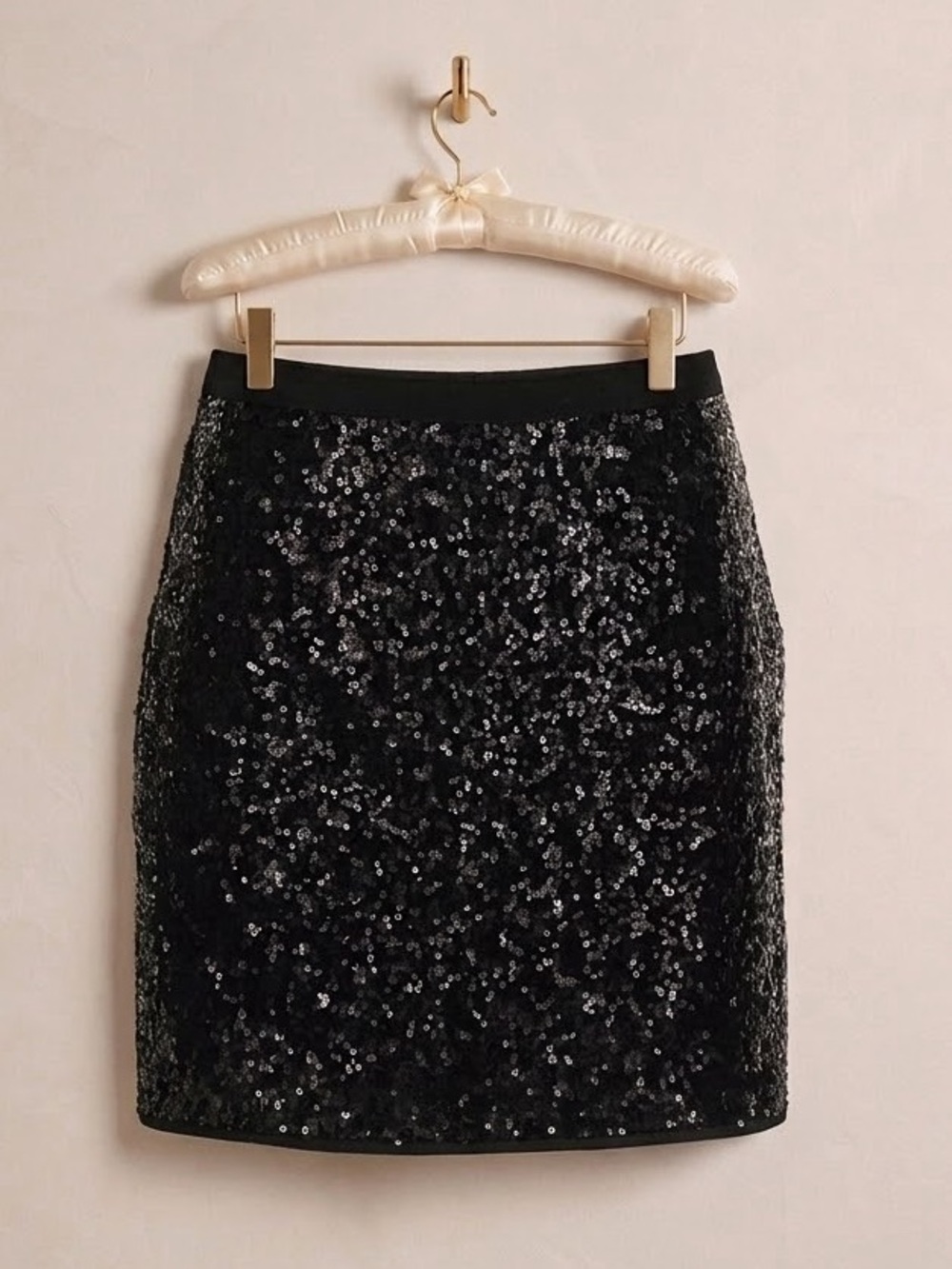 Hartford Black Sequin Mini Skirt